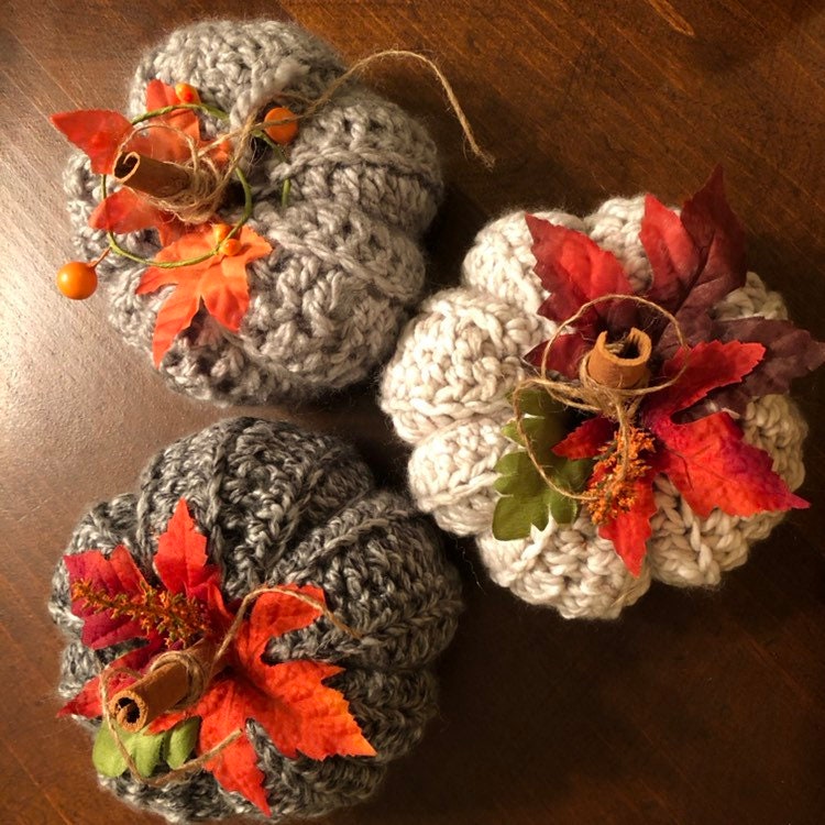 Crochet Pumpkins / Fall Decor / Autumn Harvest / Handmade Etsy