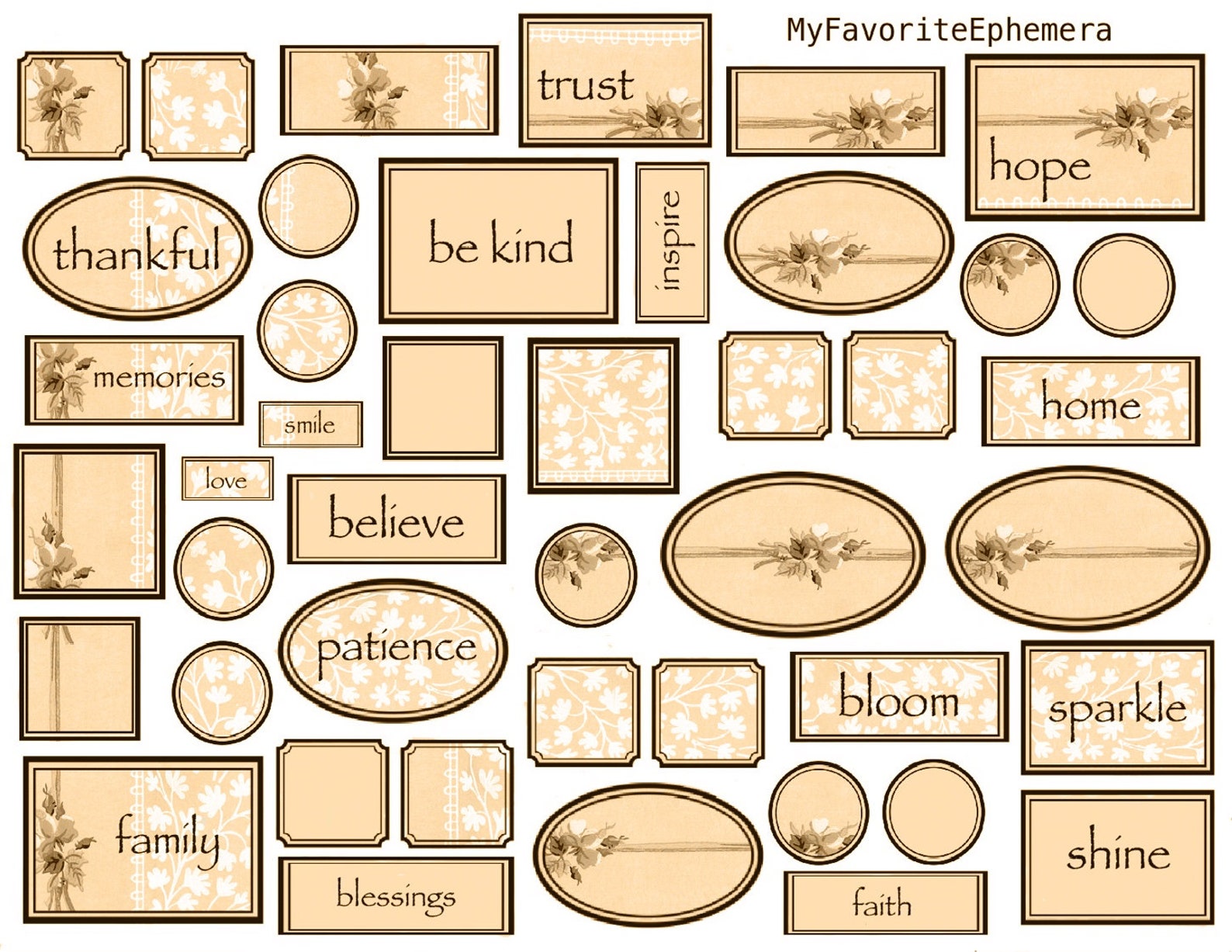 3 Pages VINTAGE WALLPAPER LABELS - Etsy