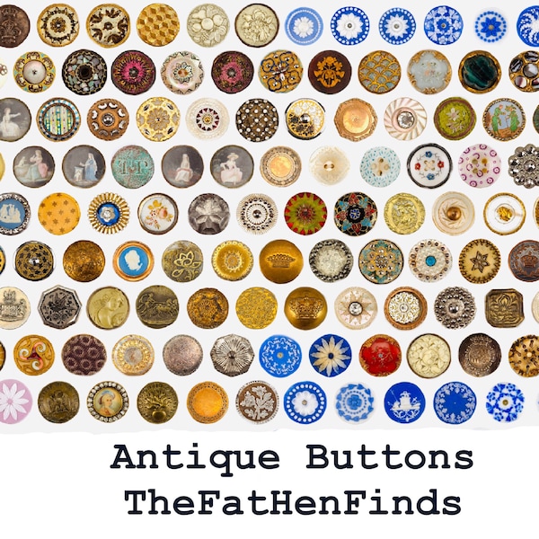Antique Button Images DIGITAL DOWNLOAD