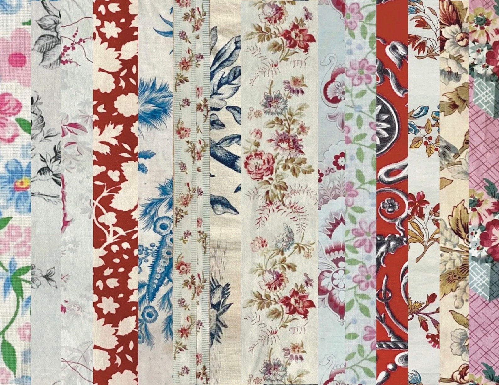 Faux WASHI TAPE Vintage Antique French Fabrics and Textiles - Etsy