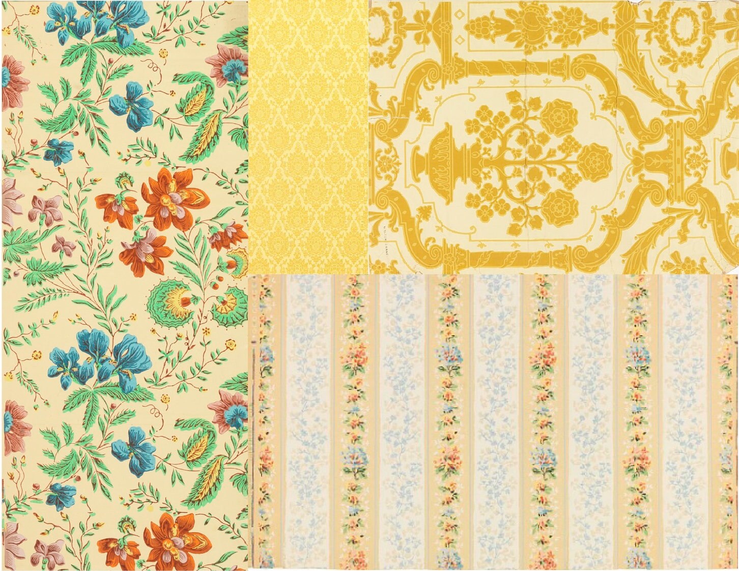 15 Vintage Antique Wallpaper Samples 5 Full Sheets for Junk Etsy