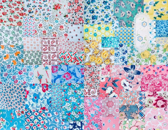 Vintage feedsack fabric
