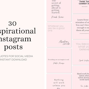 30 Inspirational Instagram Posts for Instant Download
