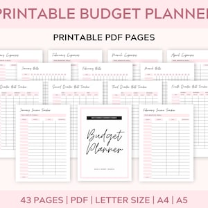 Finance Planner, Printable Financial Journal, Budget Planner Printable, Budget Planner Kit, Budget Binder, Budgeting Planner, Money Planning