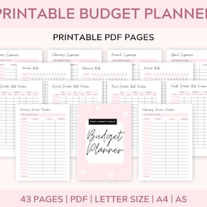 Finance Planner, Printable Financial Journal, Budget Planner Printable, Budget Planner Kit, Budget Binder, Budgeting Planner, Money Planning