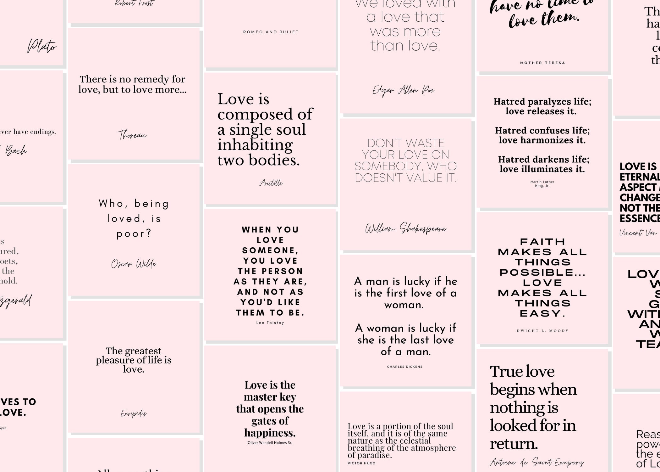 30 Instagram Love Quote Posts Volume 1 for Instant Download Etsy