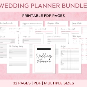 Wedding Planner Printable, Printable Wedding Planner Kit, Wedding Binder Template, Wedding Planning Book, Wedding Planner Organizer