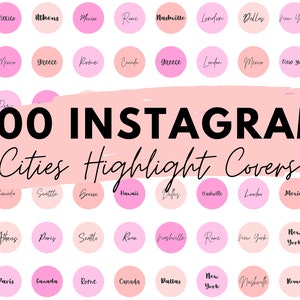 Handwritten Instagram Highlights -  400 Pink Tones Instagram Highlights - Instagram Text Icons - Highlight Cover Icons