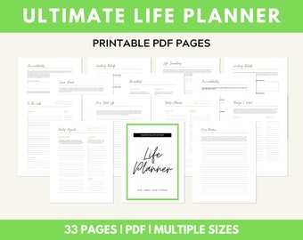 Life Planner Digital Printable Planner Printable Life Plan Ultimate Life Planner Planner Life Binder Ultimate Life Binder