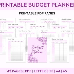 Finance Planner, Printable Financial Journal, Budget Planner Printable, Budget Planner Kit, Budget Binder, Budgeting Planner, Money Planning