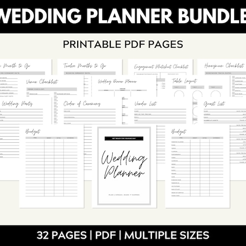 Wedding Planner Printable Wedding Planning Book Printable - Etsy