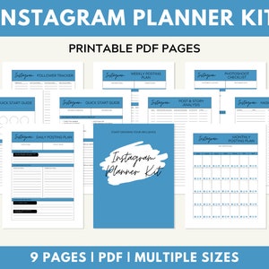 Instagram Planner Printable, Social Media Planner, Printable Instagram Planner, Daily Instagram Post, Business Planner, Instagram Tracker