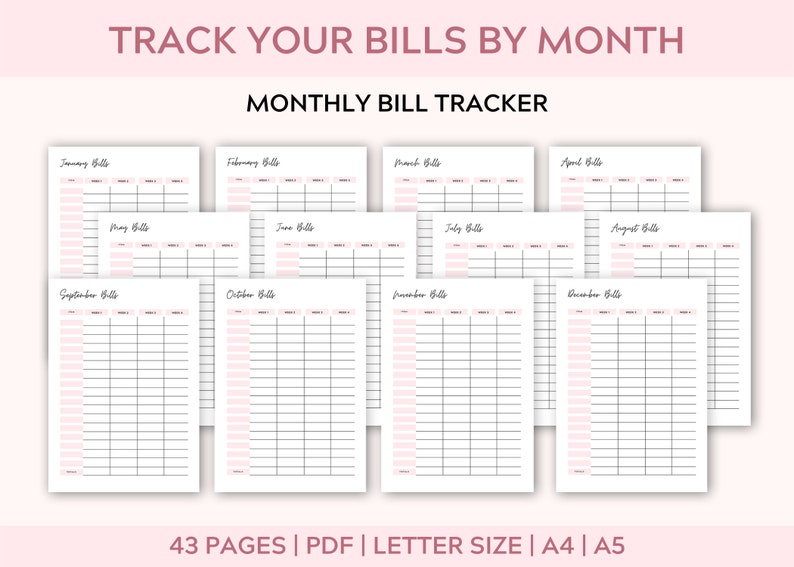 Finance Planner Printable Financial Journal Budget Planner Etsy