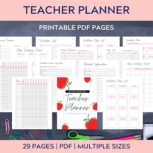 Teacher Planner Lesson Planner Academic Monthly Planner School College Planner 2020-21 Mambi Classic Big Happy Planner PDF Printable Inserts