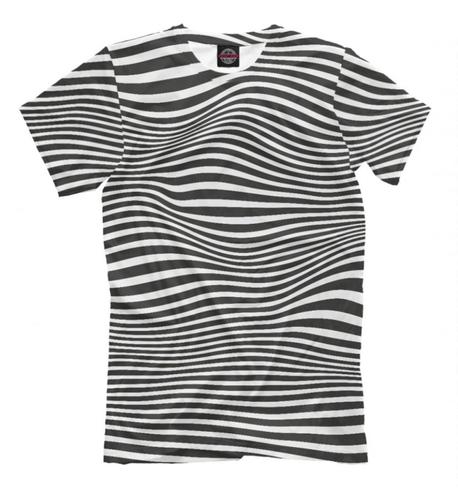 Optical Illusion Stripes Graphic TShirt Men's Etsy