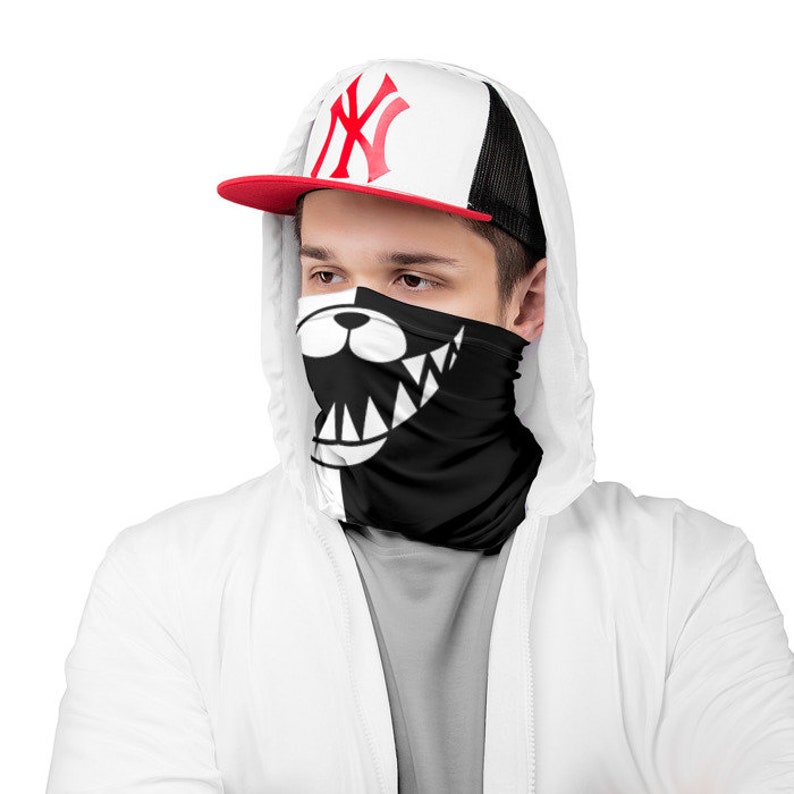 Monokuma Neck Gaiter & Face Mask Bandana Face Cover