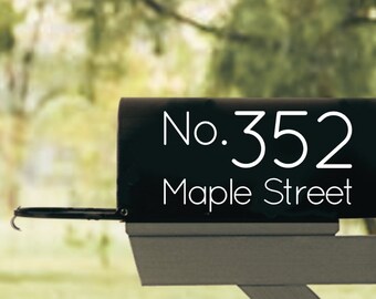 House Number Decal - Address Door Mailbox Window Sign - Decal Sticker Outdoor - Weatherproof Waterproof