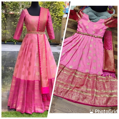 Banarasi Silk Dress Paithani Indian Gown Ethnic Wear Black - Etsy