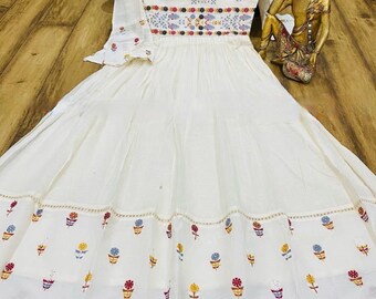 cotton simple long frock