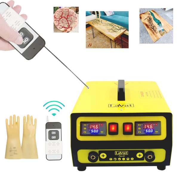 Lichtenberg Wood Burning Machine, Spark Pro. Remote Controlled, 0 Class Glove