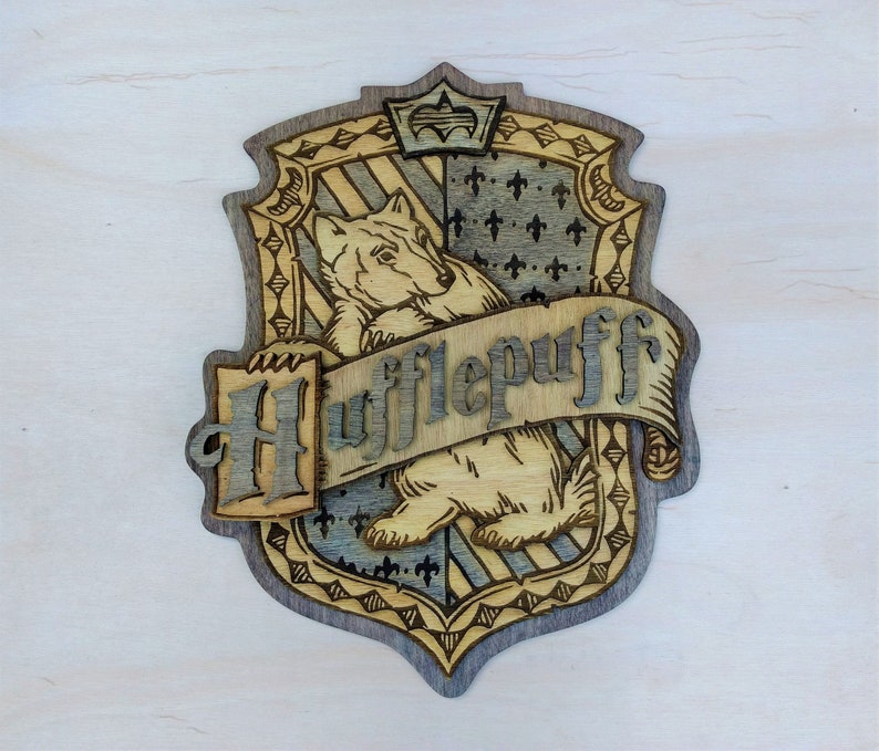 Download Multilayer Coat of Arms Hufflepuff Digital file Lasercut ...