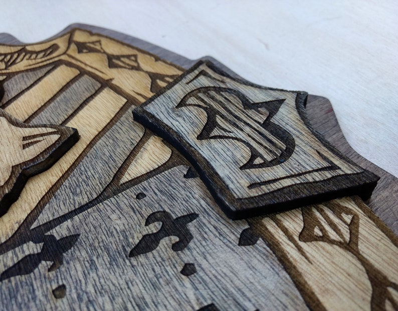 Download Multilayer Coat of Arms Hufflepuff Digital file Lasercut ...