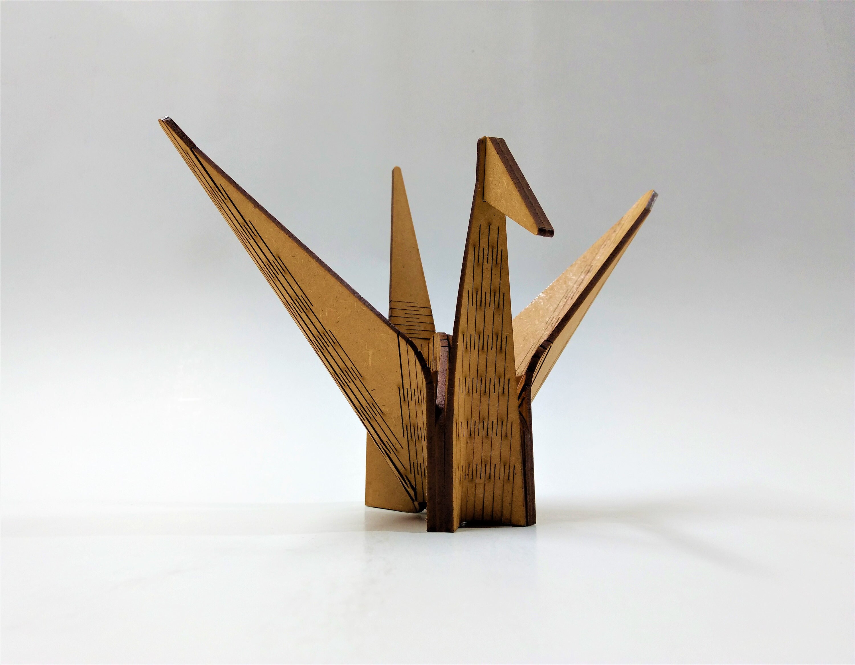 Origami Style Crane Tsuru Digital File Laser Cut Cnc Router Etsy