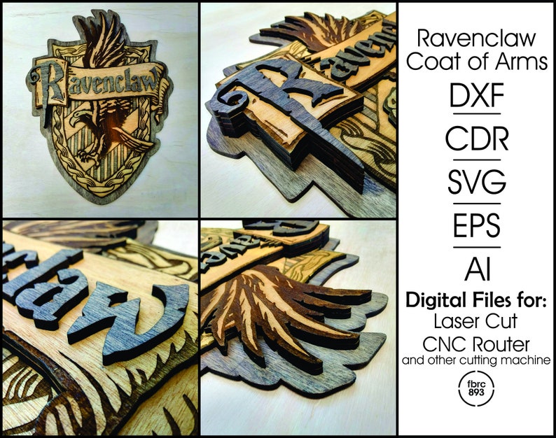 Download Multilayer Coat of Arms Hufflepuff Digital file Lasercut ...