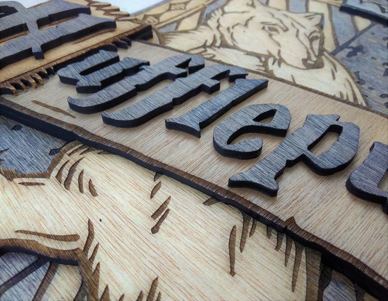 Download Multilayer Coat of Arms Hufflepuff Digital file Lasercut ...