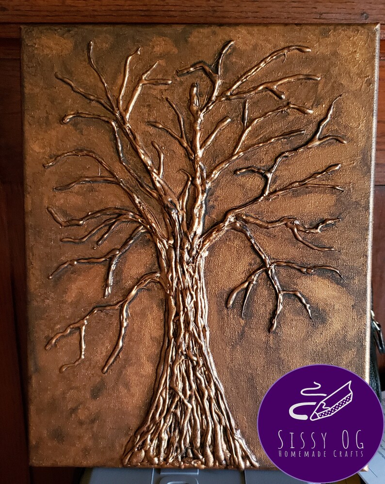 3D Glue Gun Tree Bronze Etsy