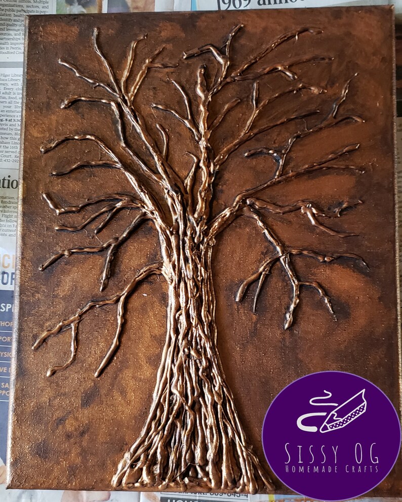 3D Glue Gun Tree Bronze Etsy