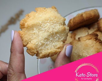Keto Coconut Cookies Box, Gluten Free, Low Carb, Diabetic & Ketogenic Friendly! food, desserts, sweets, store, sugar-free, snack, gift, diet