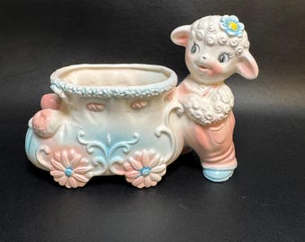 Vintage Nursery Lamb Planter