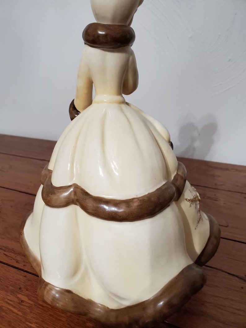 Vintage Josef Original Lady in Winter white and brown
