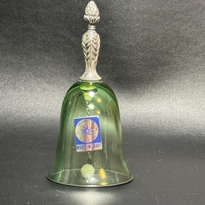 Vintage Green Glass Bell