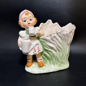 Vintage Girl Planter