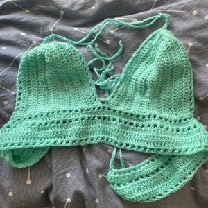 Crochet Aqua Crop Top