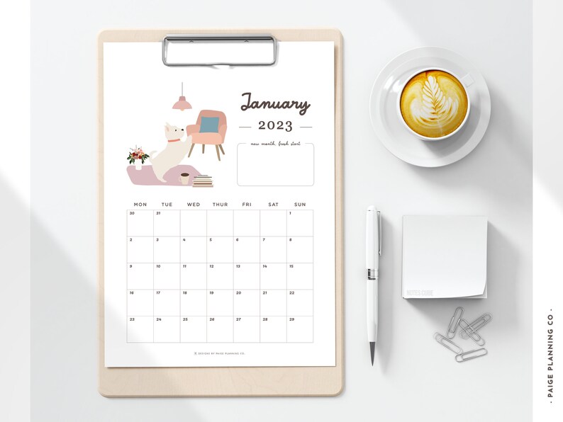 2023 Calendar Printable US Letter Sun & Mon Start 2023 - Etsy