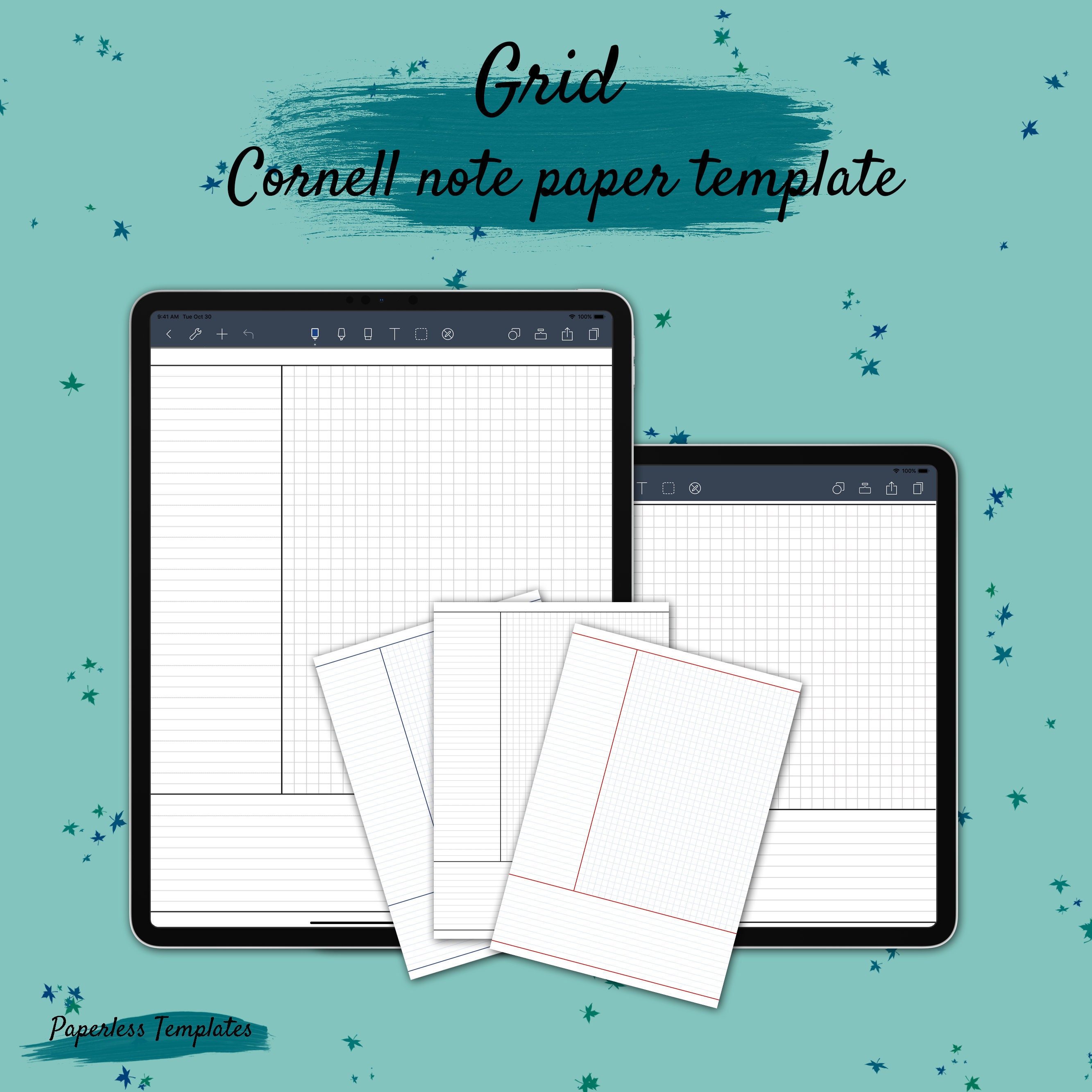 Cornell Grid Templates Noteshelf 2 Goodnotes und Notability Etsy