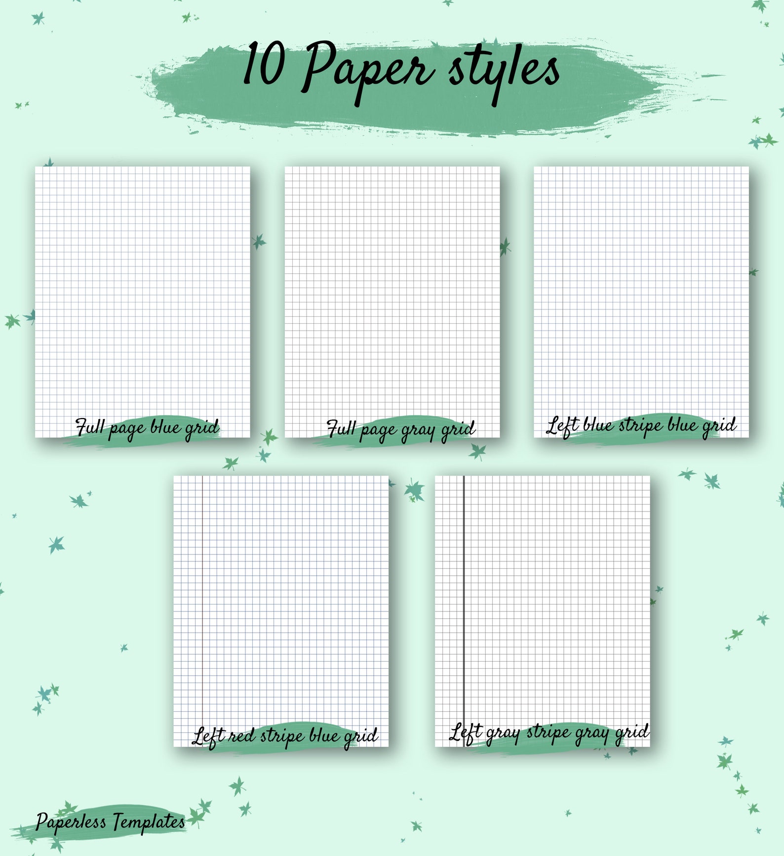 Math Grid Paper Templates. Noteshelf 2 Goodnotes Notability Etsy UK