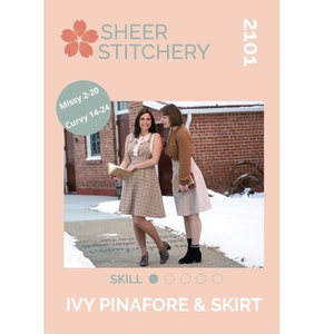 Curvy Size:  Ivy Pinafore & Skirt | Digital Sewing Pattern | Indie Sewing Pattern | PINAFORE DRESS PDF pattern
