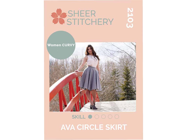 Ava Circle Skirt taille CURVY Modèle de couture numérique Tailles Missy & Curvy Plus pour femmes patron de couture dinspiration vintage jupe full circle image 1