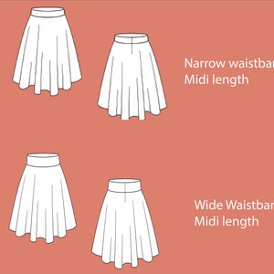 Ava Circle Skirt CURVY Size Digital Sewing Pattern Women's Missy ...