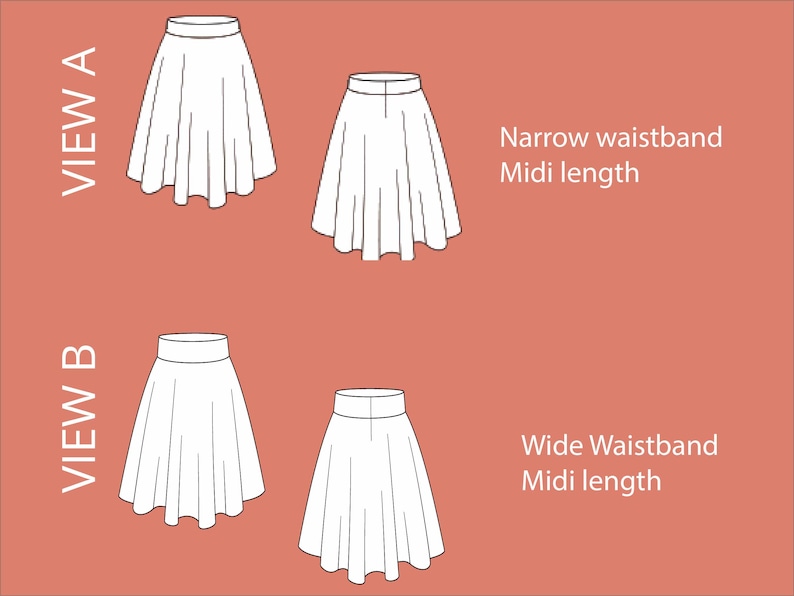 Ava Circle Skirt taille CURVY Modèle de couture numérique Tailles Missy & Curvy Plus pour femmes patron de couture dinspiration vintage jupe full circle image 8