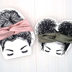 PRINTABLE Headband Earwarmer Display Templates | Downloadable PDF | DIY Cutout Display Head | Messy Bun Templates | Tags for Handmade Cricut