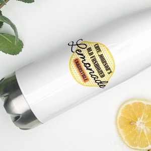 Cave Johnson&#39;s Old Fashioned Lemonade Stainless Steel Water Bottle