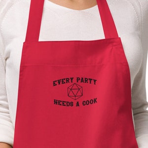 Embroidered Every Party Needs a Cook Premium Organic Cotton Apron
