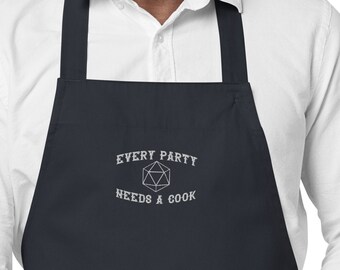 Embroidered Organic Cotton Apron: Every Party Needs a Cook