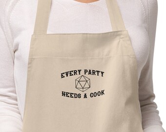 Embroidered Organic Cotton Apron: Every Party Needs a Cook