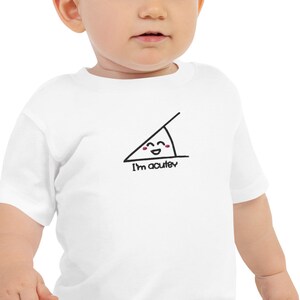 I&#39;m Acutey Embroidered Math Pun Baby Jersey Short Sleeve Tee